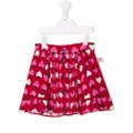 Nº21 Kids strawberry-print A-line miniskirt - Red