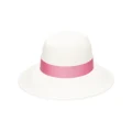 Borsalino Claudette bow-detail straw hat - Pink