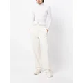 Dion Lee fishnet panel straight-leg trousers - White