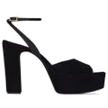 Saint Laurent Jodie 95mm velvet sandals - Black