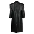Philipp Plein single-breasted leather coat - Black