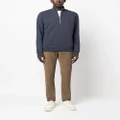 Sunspel half-zip front sweatshirt - Blue