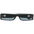 Linda Farrow Mya rectangle-frame sunglasses - Black