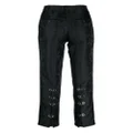 John Richmond patterned jacquard straight trousers - Black