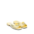Prada crystal-embellished satin slides - Yellow