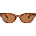 Miu Miu Eyewear tortoiseshell-effect cat-eye sunglasses - Green
