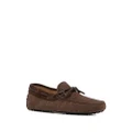 Tod's bow-detail leather loafers - Brown