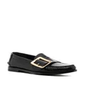Bally large-buckle patent leather loafers - Black