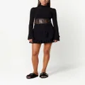 Rabanne layered ruffled mini skirt - Black