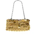 Rabanne sequin-embellished shoulder bag - Gold