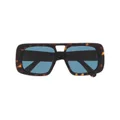 Stella McCartney Eyewear double-bridge square-frame sunglasses - Brown