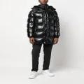 Moncler hooded zip-up padded coat - Black