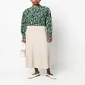 ASPESI abstract-pattern silk shirt - Green