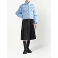 Prada quilted cropped down jacket - Blue