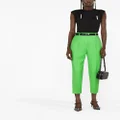 Alexander McQueen high-waisted cropped trousers - Green
