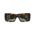 Stella McCartney Eyewear chain-link square-frame sunglasses - Brown