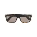 TOM FORD Eyewear square-frame tortoiseshell sunglasses - Brown