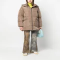 GANNI Oversized Tech Puffer midi jacket - Brown