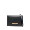 Alexander McQueen logo-stamp leather crossbody bag - Black