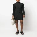 Rodebjer crease-effect mock neck dress - Black