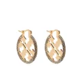Tory Burch logo round earrings - Gold