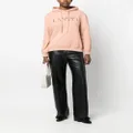 Lanvin logo cotton hoodie - Pink