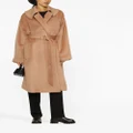 Emporio Armani belted long-sleeve coat - Brown