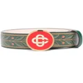 Casablanca logo-plaque belt - Green