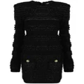 Balmain tweed mini dress - Black