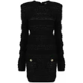 Balmain tweed mini dress - Black