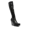 Stella McCartney 105mm wedge-heel knee-length boots - Black