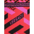Versace La Greca-print knitted blanket - Red