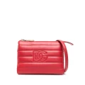 Dolce & Gabbana stitched-logo detail clutch bag - Red