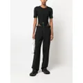 Dion Lee fishnet-detail tailored trousers - Black