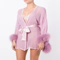 Gilda & Pearl Diana sheer silk robe - Pink