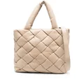 Officine Creative quilted leather tote bag - Neutrals