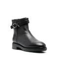 Calvin Klein logo-buckle ankle boots - Black