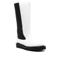 Toga Pulla two-tone knee boots - White