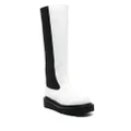 Toga Pulla two-tone knee boots - White