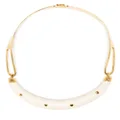 Aurelie Bidermann studded Caftan Moon necklace - Gold