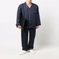 Lanvin logo-print pajama shirt - Blue