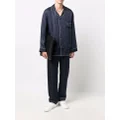 Lanvin logo-print pajama shirt - Blue
