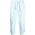 Moschino logo-tape cotton track pants - Blue