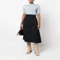 Jil Sander asymmetric-hem a-line midi skirt - Blue