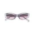 Valentino Eyewear Rockstud irregular-frame sunglasses - Grey