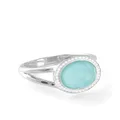 IPPOLITA small Lollipop diamond, turquoise and quartz ring - Silver