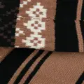 sacai stripe-print detail socks - Brown