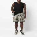 Rick Owens Penta plaid-check Bermuda shorts - Neutrals