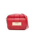 Love Moschino engraved-logo quilted crossbody bag - Red