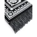 Versace Barocco-print knitted blanket - Black